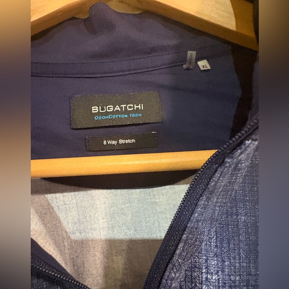 BUGATCHI OoohCotton Tech 8-way stretch performance quarter-zip pullover XL NWOT - Picture 2 of 8
